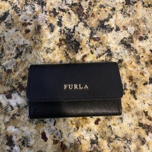 Furla Black Leather key holder and wallet